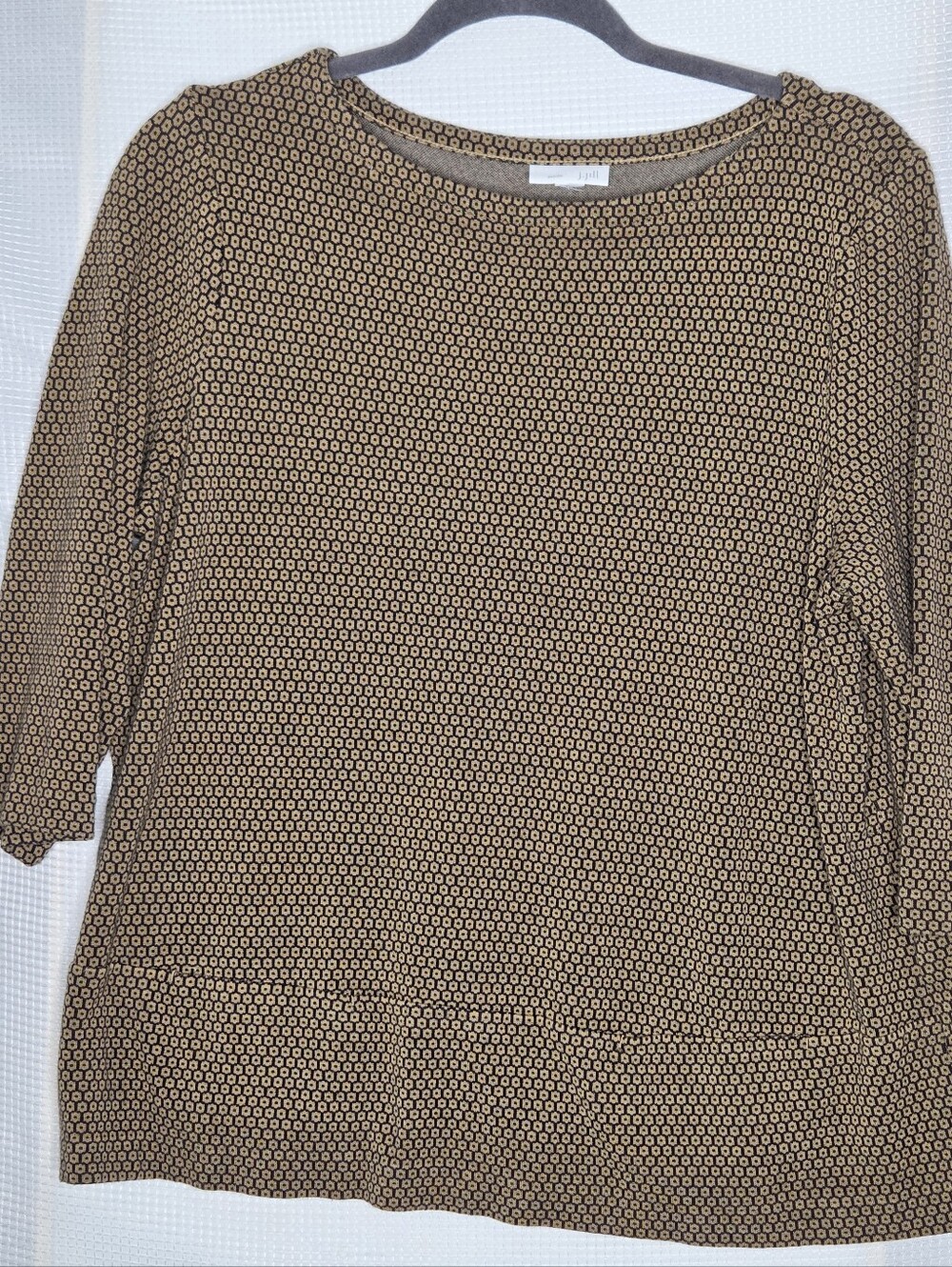 J. Jill Patterned Scoop Neck in Brown and Black